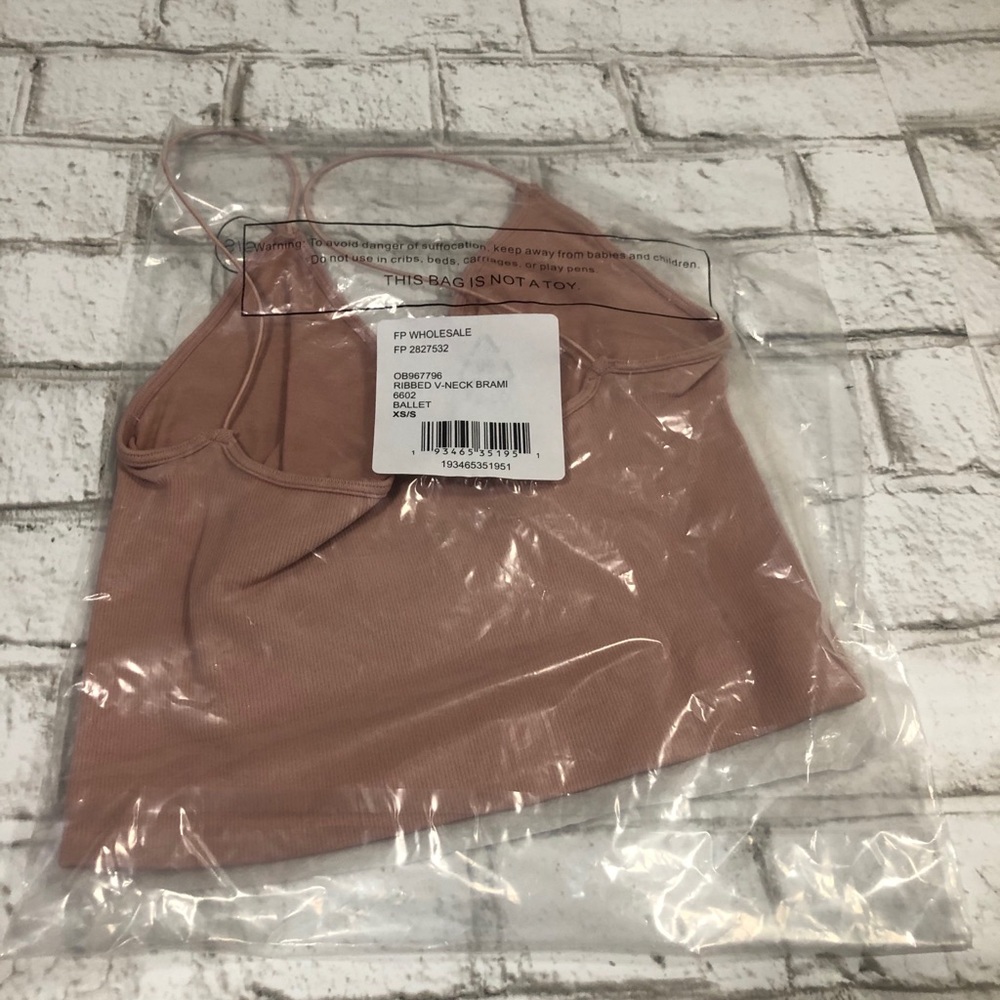 1 LEFT! Free People Intimately Ribbed V-Neck Brami - Picture 10 of 11